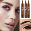 3P Eyebrow Tattoo Pen,Eyebrow Pencil Waterproof Eyebrow Microblading Brow Pen,Brow Pencil,Long Lasting Eyebrow Makeup,Creates Natural Looking Perfect Brows（Light Brown）