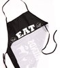 Granbey Funny Vegan Cooking Chef Apron - Eat Veggies Not Friends BBQ Baking Waterproof Apron Cute Black Bib Aprons with Long Waist Ties for Kitchen Party