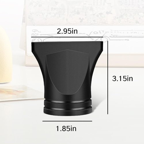 UAIAGM 2PCS Hair Dryer Attachment Universal Black Plastic Blower Nozzle Replacement Styling Tool for Home Use or Professional Salon Hairdressing Blow Outer Diameter 4.2cm to 4.6cm