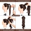 Ponytail Extension 30 Inch Flexible Wrap OTO BELLA Around Ponytail Hair Extensions 120g Long Curly Synthetic Ponytail Wavy Pretty Hair Ponytails Hairpieces For Women Daily Use (18TH24A)