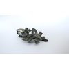 Medium black metal gray crystal hair pin alligator clip