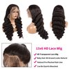 Siyun Show 30 Inch 13x6 HD Lace Front Wigs Human Hair Loose Deep Wave Frontal Wigs Human Hair Pre Plucked with Baby Hair Transparent Lace Brazilian Virgin Human Hair Natural Color 180% Density