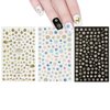 ALLYDREW 3 Sheets Colorful Winter Snowflakes Nail Art Snowflake Nail Stickers