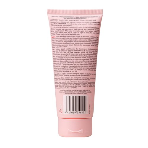 Brite Pastel Pink Semi-Permanent Hair Color - Vegan & Cruelty-Free Hydrating Hair Dye, Lasts Up to 30 Washes (100ml)