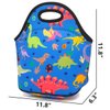 FlowFly Neoprene Kids Lunch box Insulated Soft Bag Mini Cooler Thermal Meal Tote Kit for Boys, Girls,Men,Women,School,Work, Office, Dinosaur