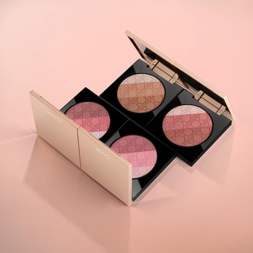 GA-DE Glow FX Natural Face Palette - Blush for Cheeks, Bronzer Powder, and Highlighter Makeup - Enriched with Jojoba Oil - 139 Blooming Chic - 0.42 oz