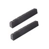 Metallor 6 String Graphite Guitar Nut Pre-Slotted Top Nut Compatible with Les Paul LP SG Style Electric Guitar or Acoustic Guitar Black 43 x 9 x 6mm Set of 2pcs.