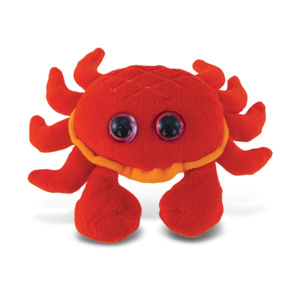 DolliBu Plush Crab Stuffed Animal - Soft Huggable Big Eyes Red Crab, Adorable Marine Life Playtime Crab Plush Toy, Cute Sea Life Cuddle Gift for Kids & Adults - 6 Inch