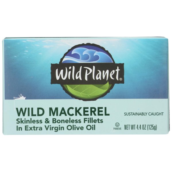 Wild Planet, Mackerel Wild Fillets Olive Oil, 4.4 Ounce
