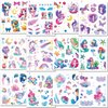 CHARLENT Glitter Unicorn Mermaid Tattoos for Girls - 12 Sheets Glitter Mermaid Unicorn Temporary Tattoos for Girls Birthday Party Favors Goodie Bag Fillers