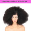 13x6 Afro Curly Lace Front Wigs Human Hair 200% Density 13x6 Transparent Frontal Wigs Human Hair for Women Pre Plucked Curly Glueless Wigs Human Hair Pre Plucked Knots Bleached Black Wigs 22 Inch