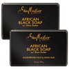 SheaMoisture African Black Soap with Shea Butter, Skin Care, Acne Prone Skin, African Black Soap Face Wash, Shea Moisture Soap, Authentic African Black Soap Bar for Face and Body (2 Pack – 3.5 Oz Ea)