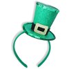 Needzo Glittery Leprechaun Top Hat Headband, Sparkling Green St. Patty's Day Accessory, Comfortable and Festive, Ideal for Parade and Irish Celebrations, Adjustable One Size