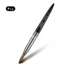 Aokitec Acrylic Nail Brush Size 14, Pure Kolinsky Hair Bristles Sturdy Wooden Handle Oval Crimped Sable Acrylic Brush Wood Nail Art Brush for Acrylic Powder Application Manicure Tool（Black）