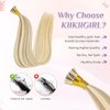 KiiKiiGirl Virgin Remy I Tip Hair Extensions Human Hair Blonde Real Itip Human Hair Extensions 22Inch I Tips Human Hair Extensions Invisible For Women 30G/Pack