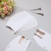 Geyee 50 Pieces Hair Clip Display Cards Hair Bow Holder Cardboard Claw Clip Organizer Display Cardboard for Hair Bow Barrettes Accessories, White