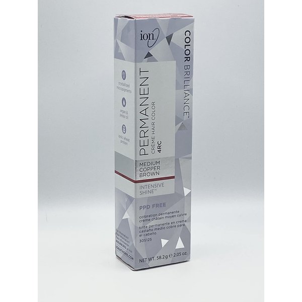 Ion 4RC Medium Copper Brown Permanent Creme Hair Color 4RC Medium Copper Brown