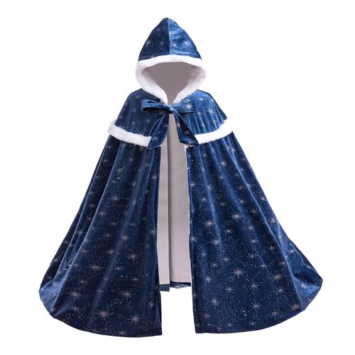 PURFEEL 2024 Girls Fleece Warm Hooded Cape Kids Princess Cape for Elsa 2-3T