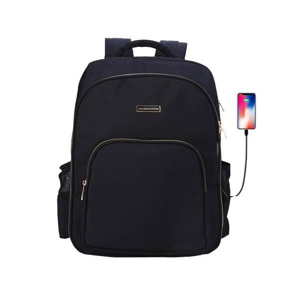HUIMSWARM Barber Supplies Bag with USB Port, Portable Backpack Bag for Clippers and Supplies, Travel Hairstylist Clipper Organizer Bag for Barber