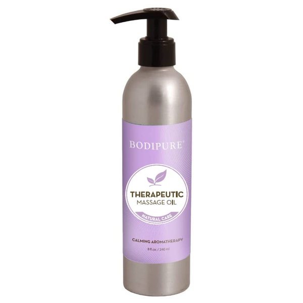 BODIPURE Lavender Aromatherapy Massage Oil for Body - Perfect for Professional Massage Therapy - Rich in Vitamins and Minerals - Skin Hydrating, Massaging, Relaxing Muscles, and Joints, 8 fl. oz.