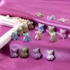 50pcs 3D Little Bear Nail Art Charms Glitter Bear Nail Charm Kawaii Nail Charms for Acrylic Nails Cute Bear Resin Charms for Nails Colorful Bears Nail Rhinestones Nail Jewels for Crafts Nail Supplies
