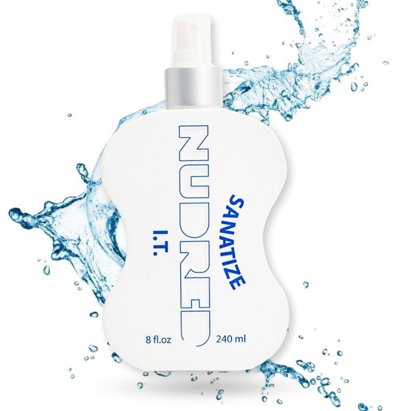 Nudred Sanitize I.T. Formula, Hair Sponge Sanitizer, Hair Care Tool Solution, Sponge Hair Brush Cleaner, Sanitizer for Coil, Curl, Twist & Dreadlock Sponge, Salon & Barber Shop Accessories, 8 Oz