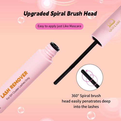 Q&D LASH 5 ML Cluster Lash Glue Remover, Lashes Adhesive Remover DIY Solution for Cluster and Individual Lashes Extension at Home