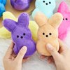2025 Upgraded Easter Bunny Plush Toys with Zipper 15cm/6inch Cute Stuffed Rabbit Zip Up Bag Easter Basket Stuffers for Kids (6Pcs with Zipper)