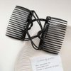 Black Adjustable Elastic Hair Comb,Stretchy Double Comb Hair Clip,No Crease Hair Pins Double Slides Hairpins Combs Women Hair Styling Accessories Hair Care Styling Tools and Appliances
