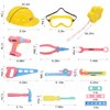 Magic4u Toy Tool Set Girl Pretend Play Construction Tool Accessories Tool Toys with Hat Tool Box Tape Measure Toy Electric Drill Hammer