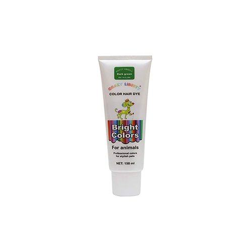 Crazy Liberty Hair Dye for Dogs and Horses, Permanent Hair Dye (Dark Green), Vivid Color. Last More 24 Washes.