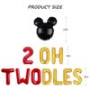 Oh Twodles Birthday Balloons, Red Oh Twodles Balloon Birthday Banner Mickey Mouse Party Supplies Number 2 Balloon for 2nd Second Boy Michkey Mouse Birthday Party Decoration 13PCS Kit of Geloar (Red)