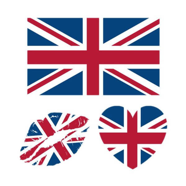 Temporary Tattoo USA / UK | 50 Sheets Patriotic Fake Tattoos| US, America Flag, British, United Kingdom, Union Jack Flag Tattoo Sticker | 4th of July Accessories | Patriotic Party Supplies | for Kids Adults