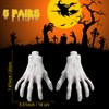 Sratte 5 Pairs Halloween Skeleton Hands Realistic Skeleton Zombie Hands Life Size Zombie Hand Prop Plastic Fake Hands for Halloween Party Decorations Scary Props