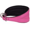 Dogs My Love Real Leather Extra Wide Padded Tapered Dog Collar (16.25"-18.75" Neck; 3" Wide, Pink)