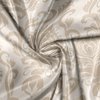 Lunarable Victorian Fabric by The Yard, Curlicues with Floral Ornaments Rococo Pattern Leaves Damask Inspired Nude Tones, Decorative Satin Fabric for Home Textiles and Crafts, 1 Yards, Cream Tan