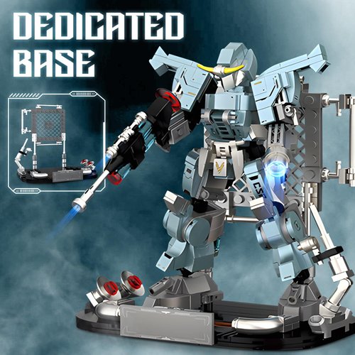 HIGH GODO Ice Mech Building Model Toy for Kids,Cool Joint Movable Mech Display Set with Exclusive Display Stand, Birthday Gifts for Boys 8-12（428PCS）