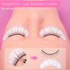 Lash Mannequin Head for Practice Training, Cosmetology Mannequin Head Doll Face Head with Eye Lashes Supplies Kits for Beginners Lash Extensions, Makeup (Soft Rubber & Natural Skin Color)