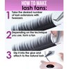 Eyelash Extensions D Curl by Stacy Lash/Black Individual Mink Lashes Supplies (0.05mm;14mm)