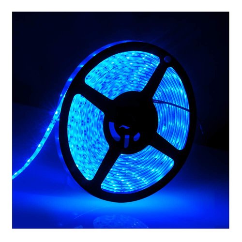 IP65, 12V Waterproof Flexible LED Strip Light（Power Cord not Included）, 16.4ft/5m Cuttable LED Light Strips, 300 Units 3528 LEDs Lighting String, LED Tape(Blue) Power Adapter not Included