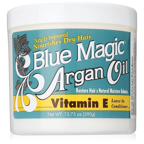 BLUE MAGIC Argan Oil & Vitamin-e Leave-in Conditioner 13.75 Oz, Blue (BLMARG)