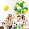 Paready Green and Yellow Balloons, 50 Pcs Yellow Green Confetti Balloons, 12 Inch Dark Green Yellow White Latex Balloons Helium for Birthday Party Graduation Class of 2024 Tractor Party Decorations
