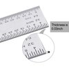 eBoot 2 Pack Stainless Steel Ruler Machinist Engineer Ruler, Rigid Metal Ruler with Inch Graduations 1/8, 1/16, 1/32, 1/64 Inch for Engineering, School, Office, Architect, and Drawing, 6 Inch