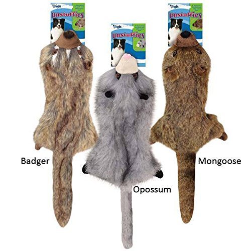 Zanies - Grriggles Animal Stuffing Free Dog Toy with Squeaker Unstuffies for Dogs No Mess Toys(Animal - Coyote)