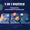 Wooden Solar System Model Board, Montessori Toys Planets Puzzle Science STEM Space Learning for Kids 4-8 with 3D Planets Models, Prechool Educational Gift for Boys Girls