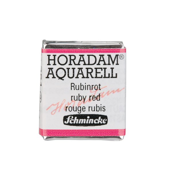 Schmincke - HORADAM® AQUARELL - Finest Artists' Watercolors, 351 Ruby red, 14 351 044, 1/2 pan