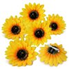 6Pcs 3.9 Lady Girls Sunflower Hair Alligator Clips Hairpin Hair Clamp Hair Styling Accessories for Party Beach Vacation Wedding Bridal Barrettes (Yellow)