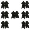 Cheer Bows Black Cheerleading Softball - Gifts for Girls and Women Team Bow with Ponytail Holder Complete your Cheerleader Outfit Uniform Strong Hair Ties Bands Elastics by Kenz Laurenz (7)