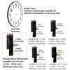 Youngtown 12888 2 Pack Clock Movement Mechanism with 4 Pairs of Short Hands Battery Silent Sweep Operated Quartz Clock Motor Kit DIY Repair Parts Replacement,Total Shaft Length is 19 mm (3/4 inch).