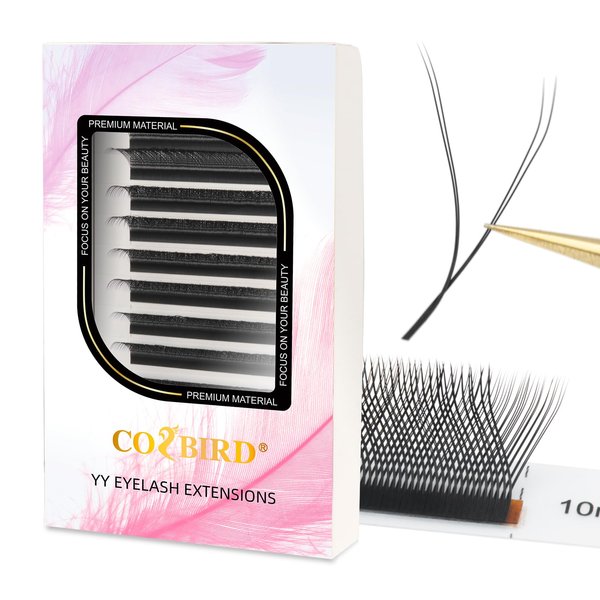 COZBIRD yy Eyelash Extension y Lashes Supplies 2d 4d Premade Fans Volume Lashes Fluffy Faux Mink Soft Natural 12 rows (0.07mm C curl 8-12mm Mix)